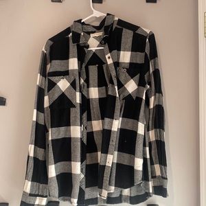 Black and white flannel from Pacsun. Perfect for layering